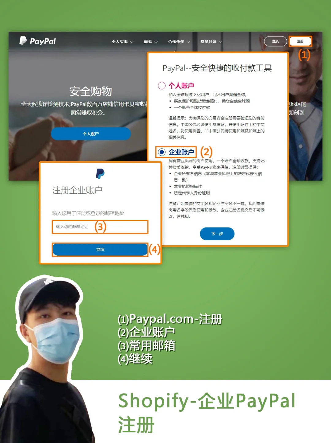 paypal官网注册,paypal官网注册教程